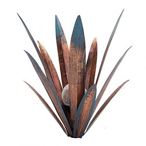 Tequila Rustic Sculpture Metal Agave Plant w LEDs
