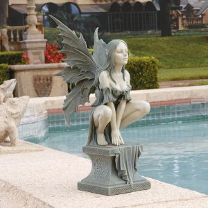 Celtic Fairy's Perilous Perch Garden Statue