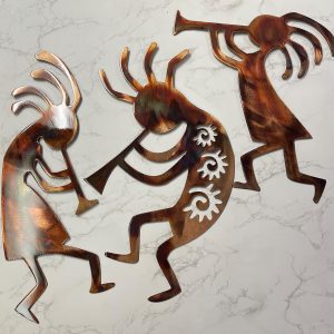 Kokopelli Metal Wall Art Trio