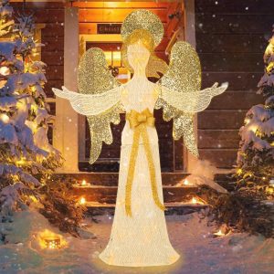 Lighted Outdoor Christmas Angel Decoration