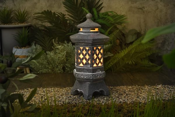 Zen Pagoda with Solar Lantern Asian