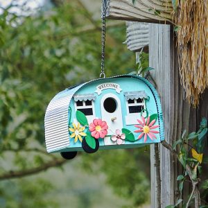 Camper Trailer Bird House with LED's
