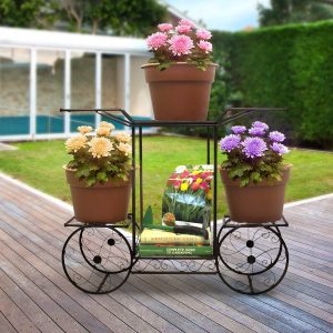 Parisian Style, Garden Cart Stand, Bronze