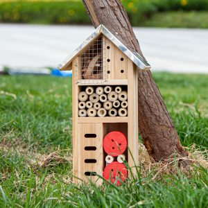3-Floor Wooden Insect Hotel for Gardens