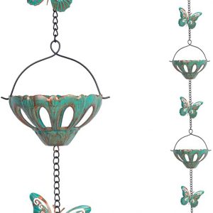 Metal Butterfly Rain Chain, Adjustable