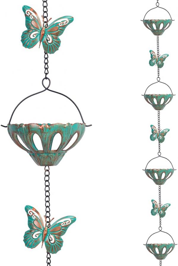 Metal Butterfly Rain Chain, Adjustable