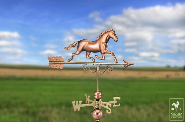 Galloping Horse Weathervane, Pure Copper