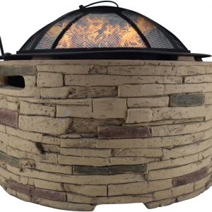 Stone Fire Pit, Outdoor, Wood Burning