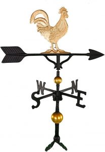 Weathervane w Gold Rooster