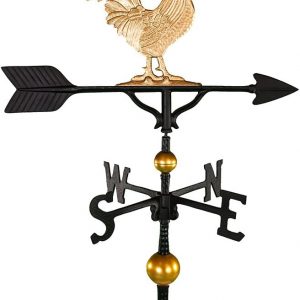Weathervane w Gold Rooster