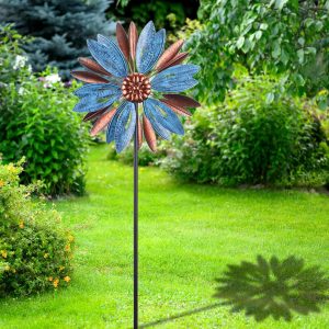 Kinetic Wind Spinner Metal Windmill for Yard